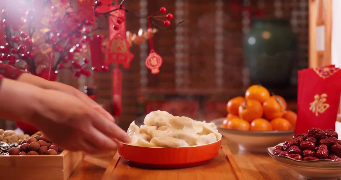 节日包饺子,冬至,春节,中华传统美食（选编）视频下载