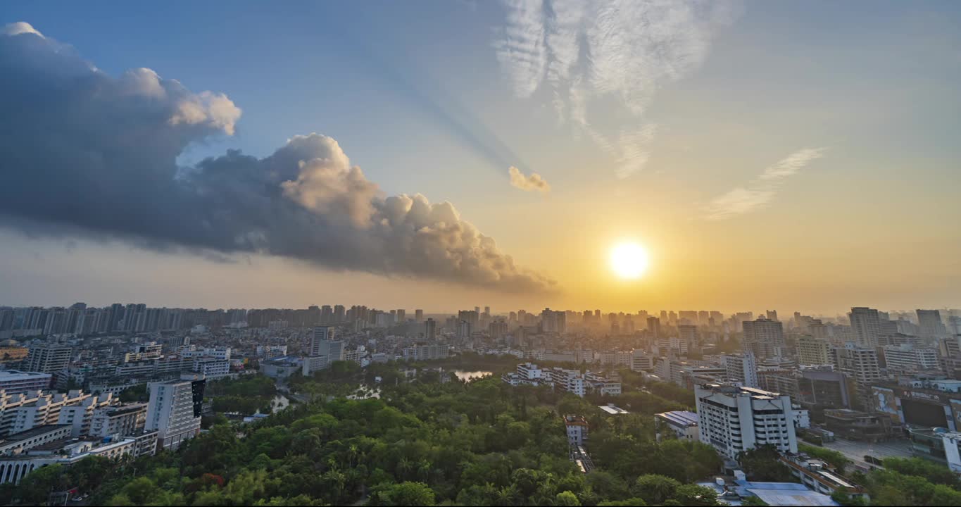 海口日出延时视频素材