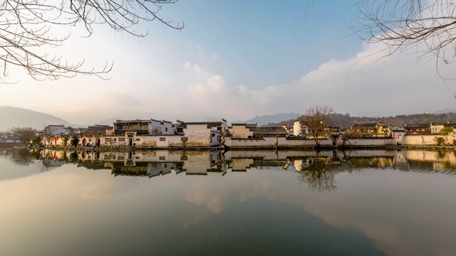 宏村景区风光视频素材