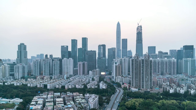 广东省深圳市CBD延时视频视频素材