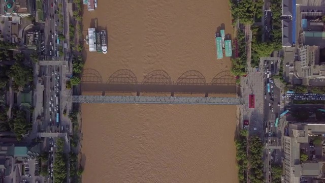 兰州市百年铁桥中山桥视频素材