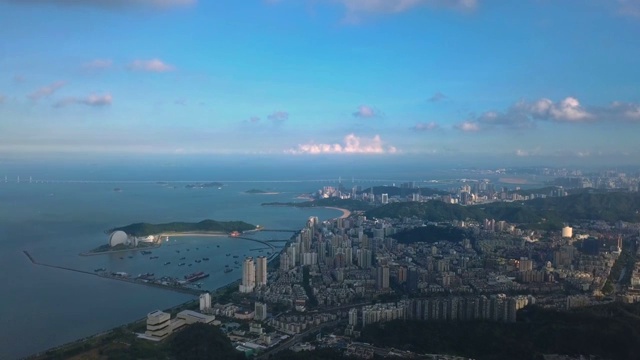 珠海市情侣路全景视频素材