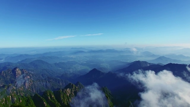 中国安徽黄山航拍视频素材