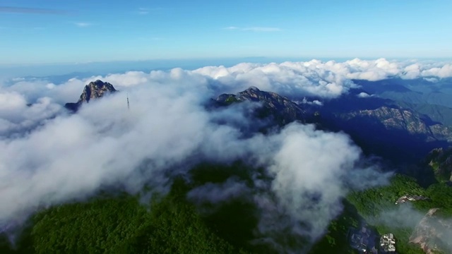 中国安徽黄山航拍视频素材