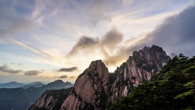 中国安徽黄山延时视频素材