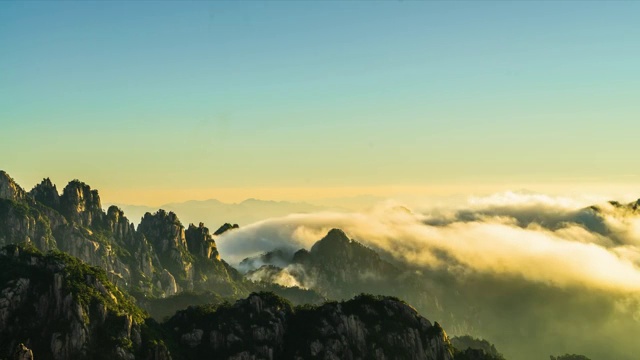 中国安徽黄山延时视频素材