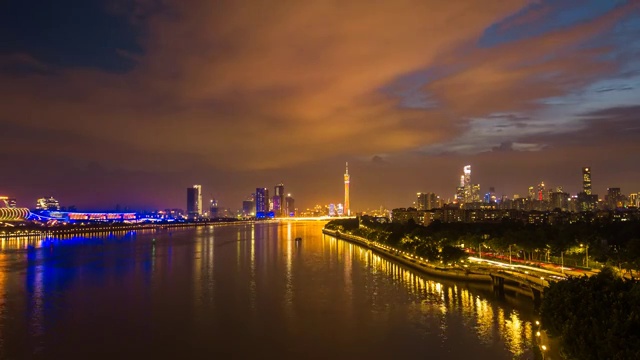 广东省广州城市夜景视频素材