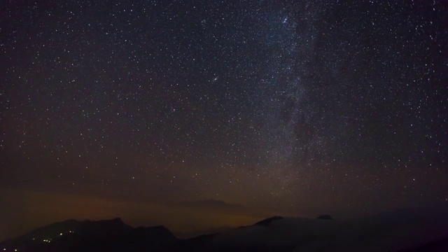 牛背山顶星空视频素材