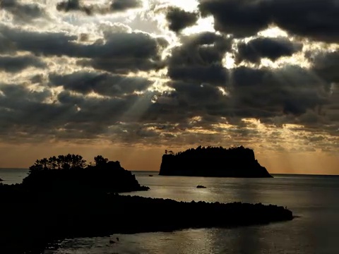 Beomseom岛/ Seogwipo-si，济州岛，韩国视频素材