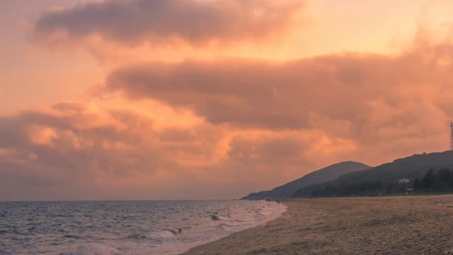 广东省阳江海陵岛日落风光视频素材