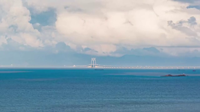 广东珠海 港珠澳大桥中国结视频素材