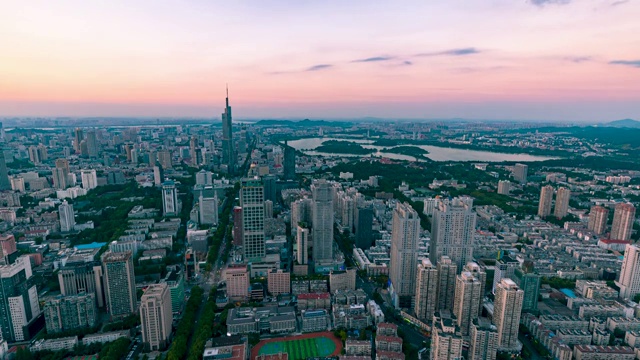 南京城市夜景延时摄影视频视频素材