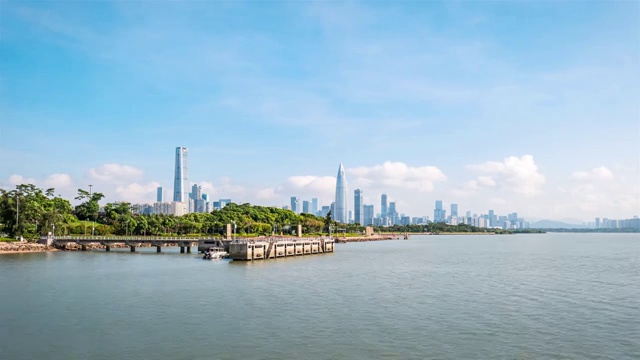 深圳湾后海天际线视频素材