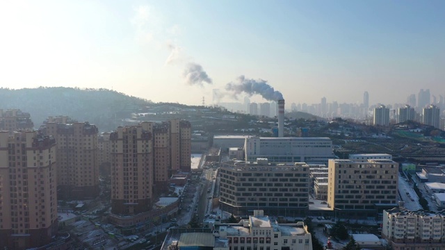 城市雪景视频素材