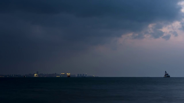 海口白沙门大海延迟视频视频素材