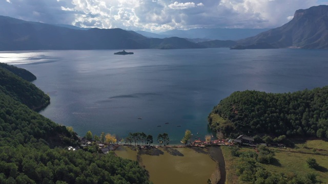 中国云南泸沽湖女神湾视频素材