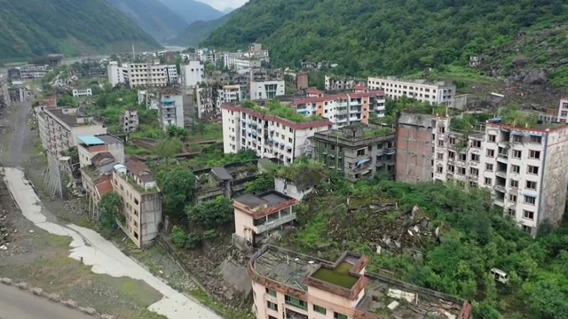 北川地震遗址视频素材