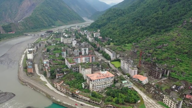 北川地震遗址视频素材