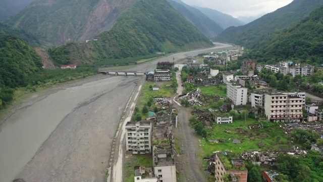 北川地震遗址视频素材