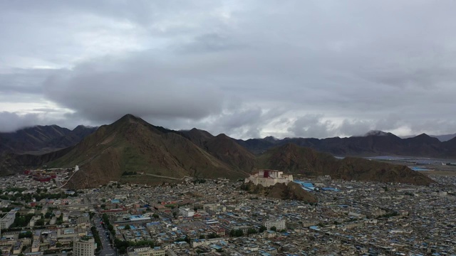 日喀则城市风光视频素材