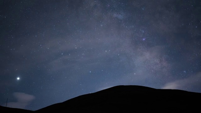 青海海西柏树山自然风光银河星空延时视频下载