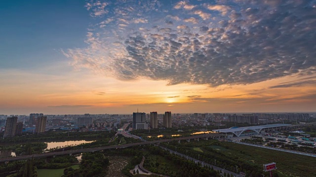 6k60帧城市夕阳延时视频素材