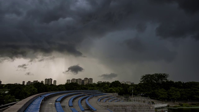 乌云压境暴雨来临视频素材