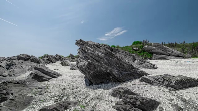 中国辽宁大连石灰窑海岸风光视频素材