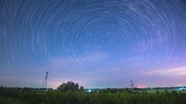 6k星轨夜景视频素材