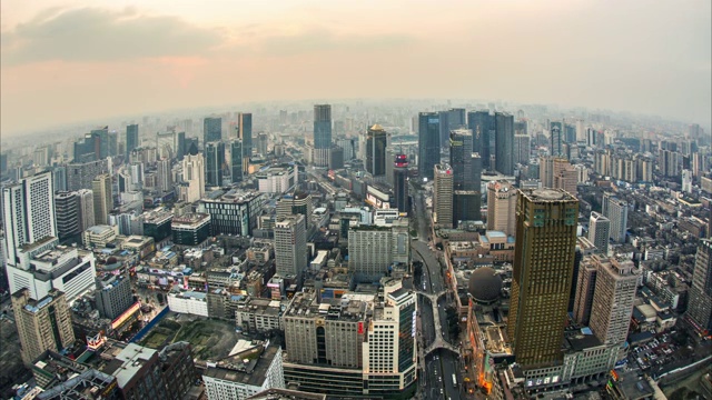 成都市城市景观夜景延时视频素材