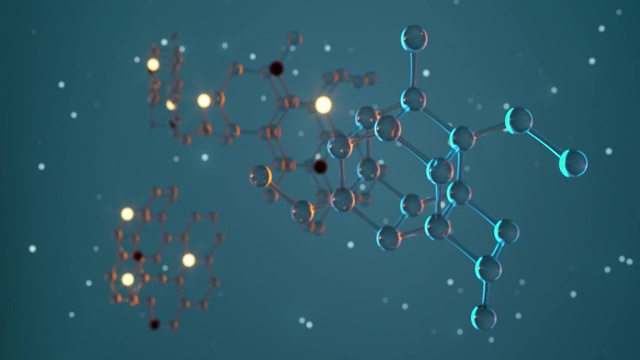 运动的化学分子视频素材