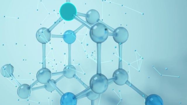 运动的化学分子视频素材