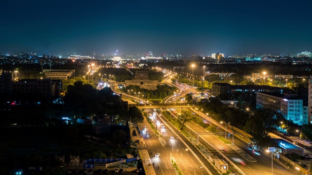 北京永定门夜景视频素材