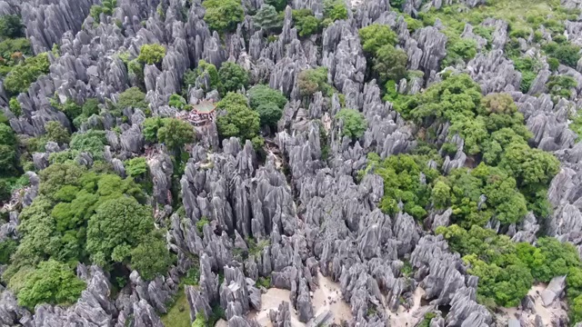 航拍云南昆明石林视频素材