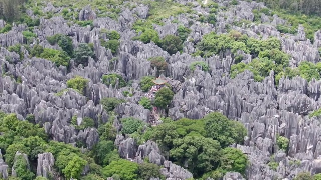 航拍云南昆明石林视频素材