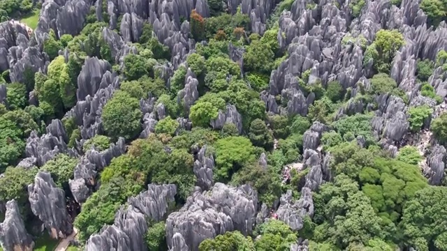 航拍云南昆明石林视频素材