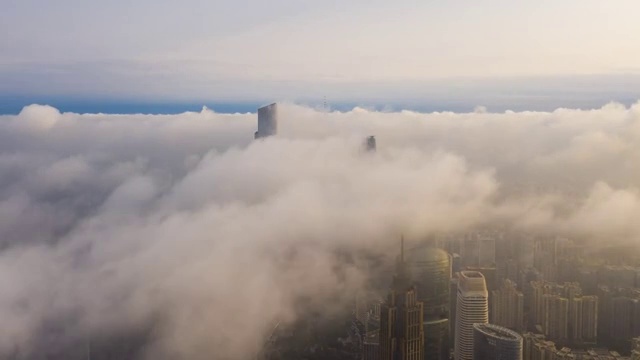 广州中轴线云海延时航拍视频下载