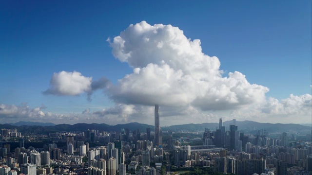 广东省深圳市福田区天际线城市风光延时摄影视频素材