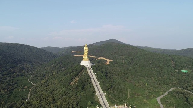 航拍苏州西山大如意圣境视频素材