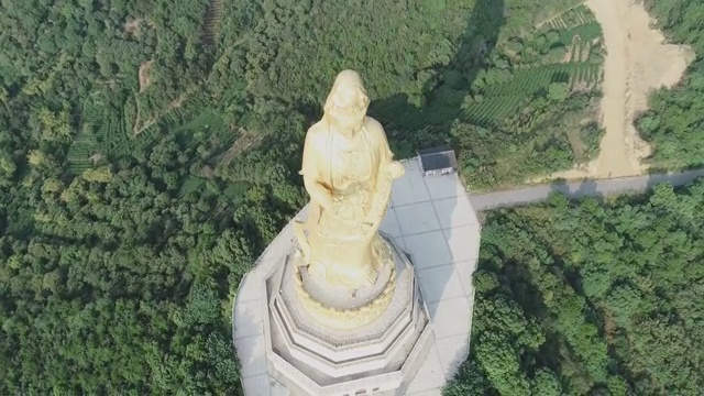 航拍苏州西山大如意圣境视频素材