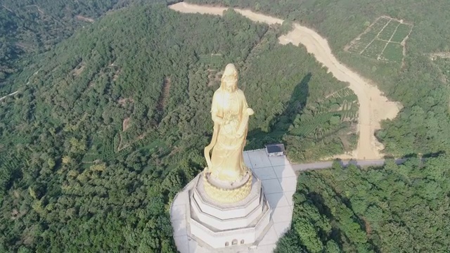 航拍苏州西山大如意圣境视频素材