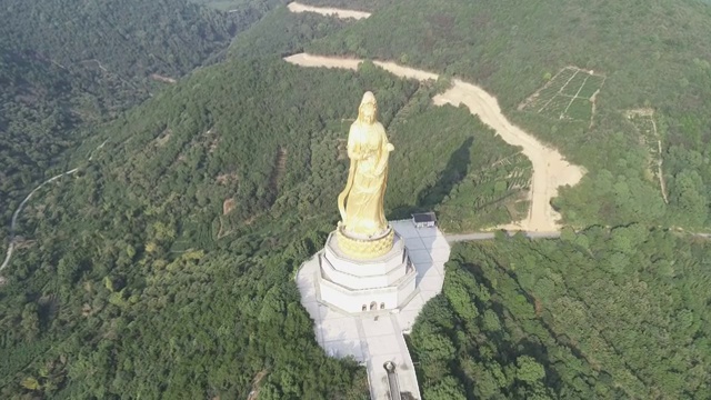 航拍苏州西山大如意圣境视频素材