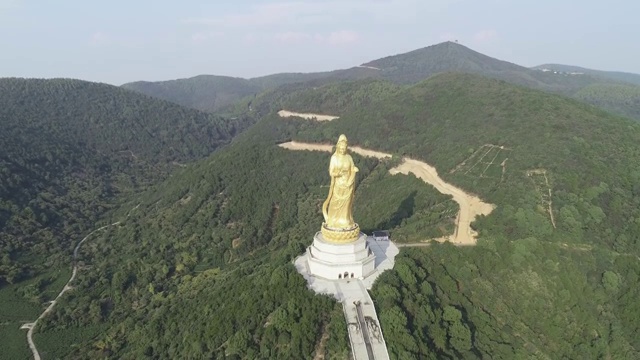 航拍苏州西山大如意圣境视频素材