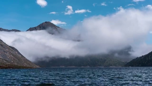 木格措延时视频素材