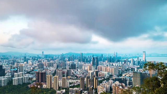 深圳南山区城市风光视频素材