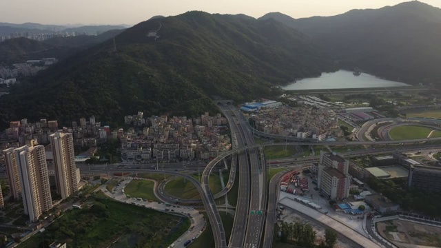 珠海加林山隧道航拍视频素材