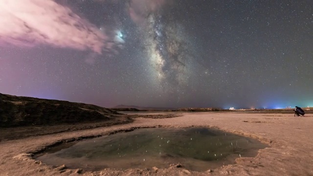 翡翠湖星空流星雨视频素材