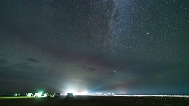 俄博梁火星营地星空延时视频素材