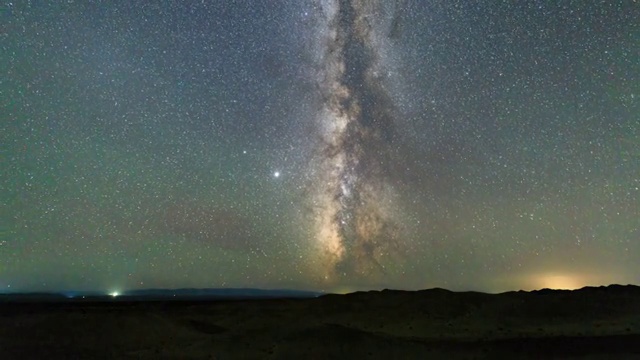 瓜州银河星空延时视频素材