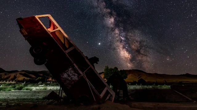 甘肃阿克塞影视基地星空视频素材